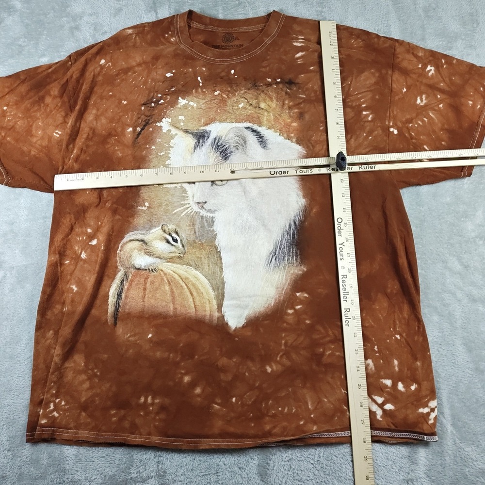 The Mountain Cat Chipmunk Shirt Mens XXL Brown Tie Dye Kitty Kitten  Squirrel - Picture 6 of 6